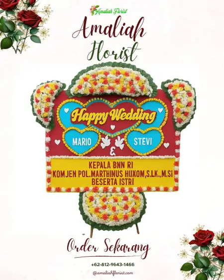 Papan Bunga Pernikahan Pegantenan